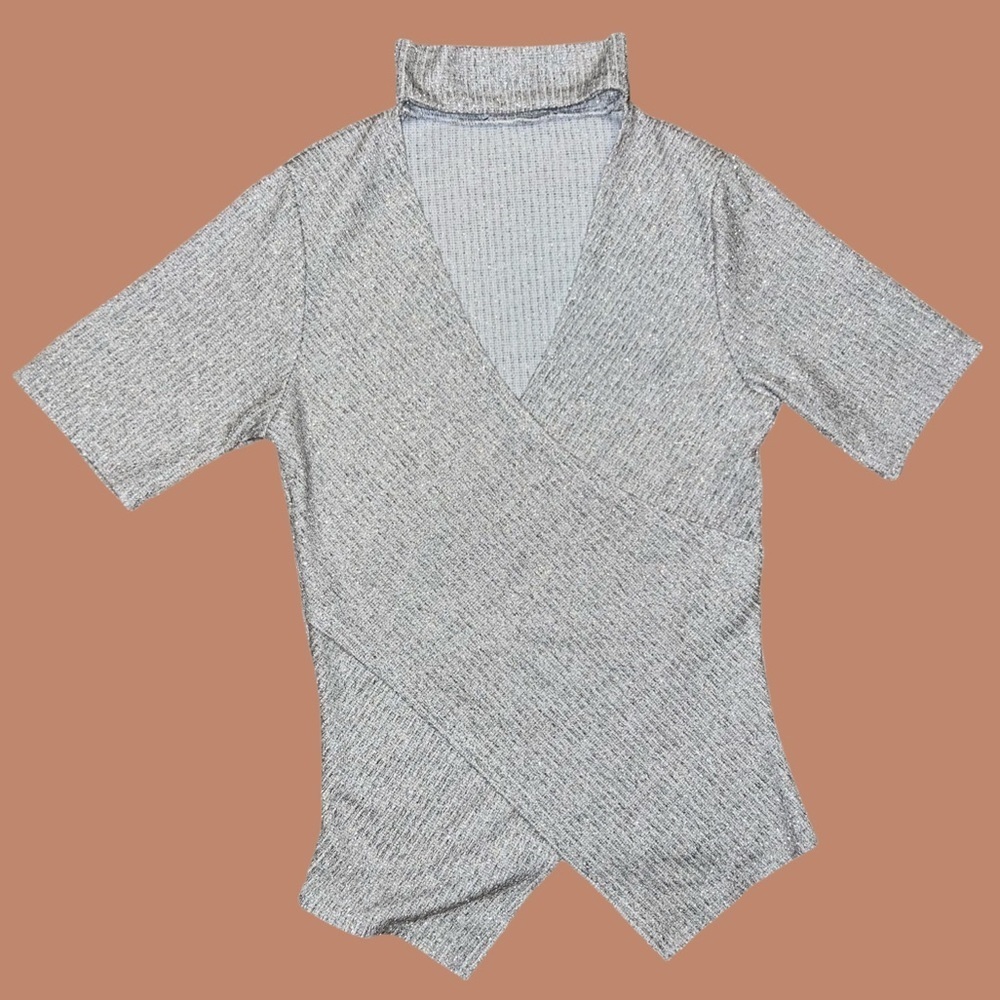 Sparkly Short Sleeve Top Size Small